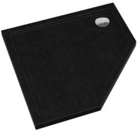 Schedpol Corrina New brodzik pięciokątny 80x80 cm black stone 3.4397/C/ST - Wysyłka w 24h