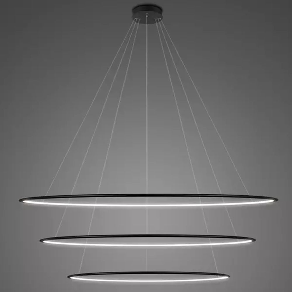Altavola Design Ledowe Okręgi lampa wisząca 170W LED czarny LA075/P_180_in_4k_black