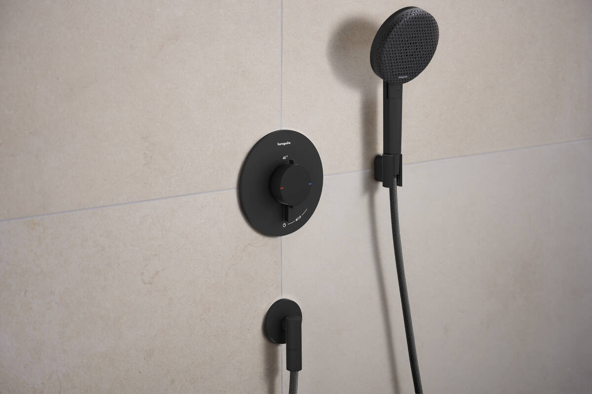 Hansgrohe Ecostat Comfort S bateria prysznicowa podtynkowa z termostatem czarna 33714670