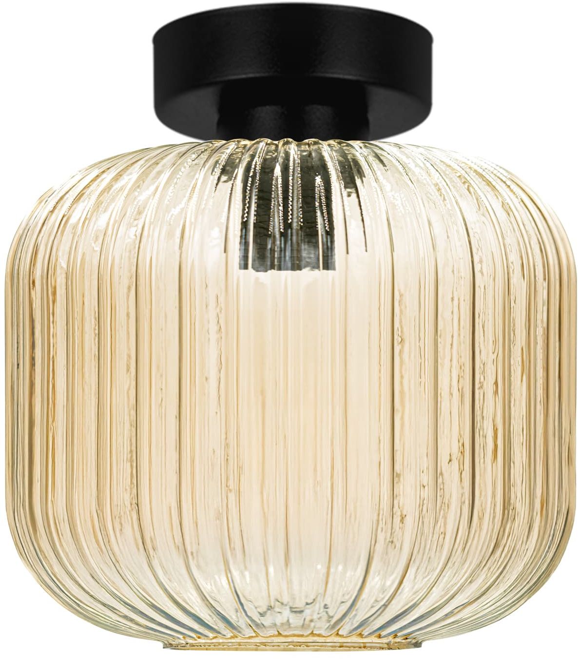 Kaja Clark lampa podsufitowa 1x15 W czarna-bursztynowa K-5652