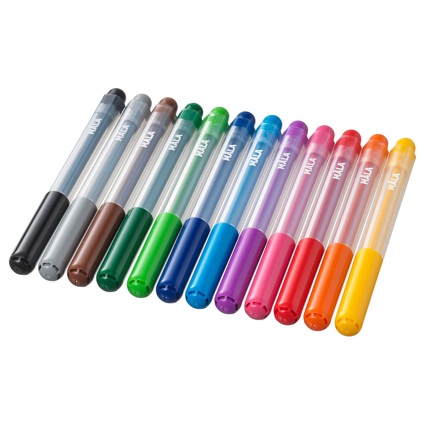 IKEA MÅLA cienki marker, różne kolory, Ilość w opakowaniu: 12 szt.