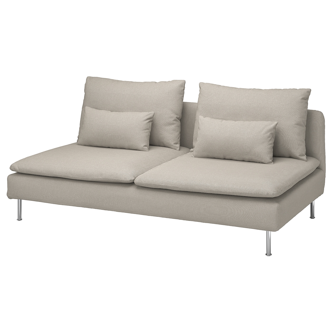 IKEA SÖDERHAMN sekcja 3-osobowa, Fridtuna jasnobeżowy, Szerokość: 186 cm