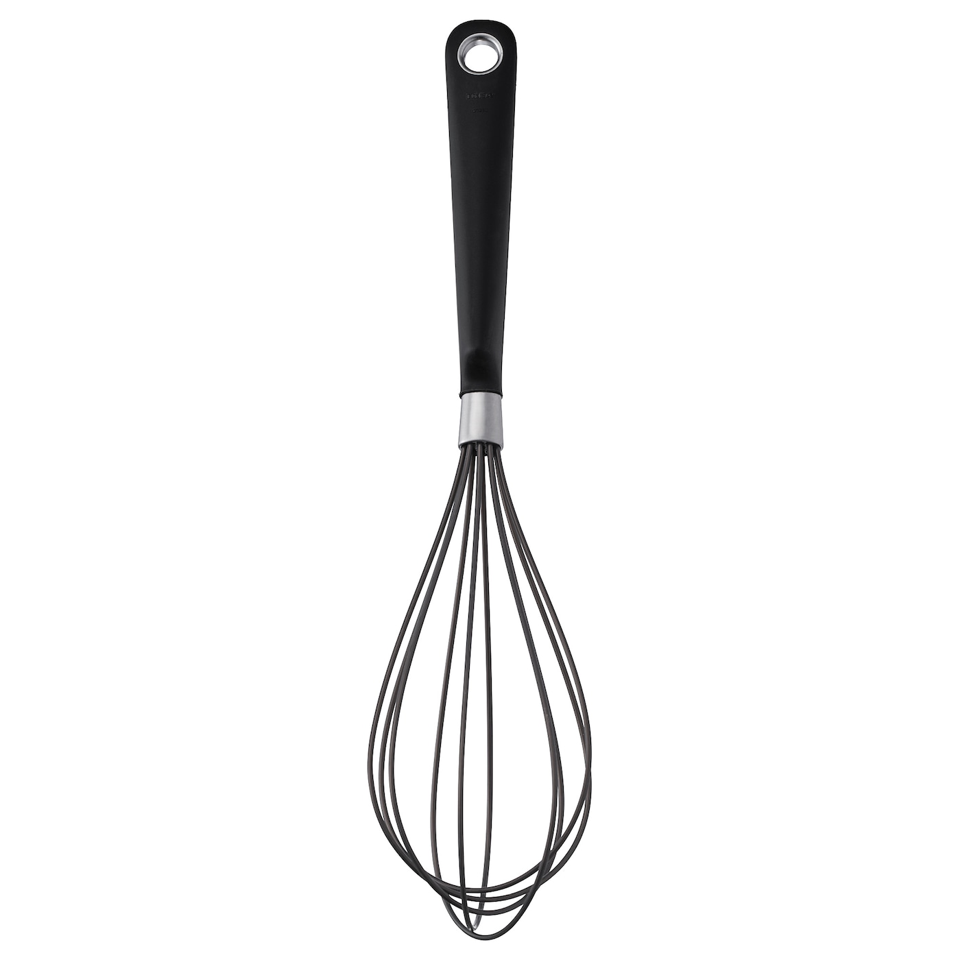 IKEA IKEA 365+ HJÄLTE zaokrąglona trzepaczka, stal nierdz/czarny, Długość: 34 cm