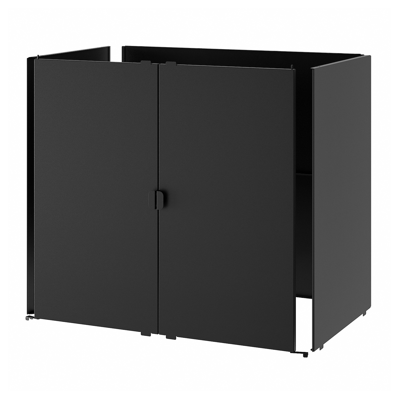 IKEA GRILLSKÄR szafka, czarny/stal nierdz zewnętrzne, 86x61 cm