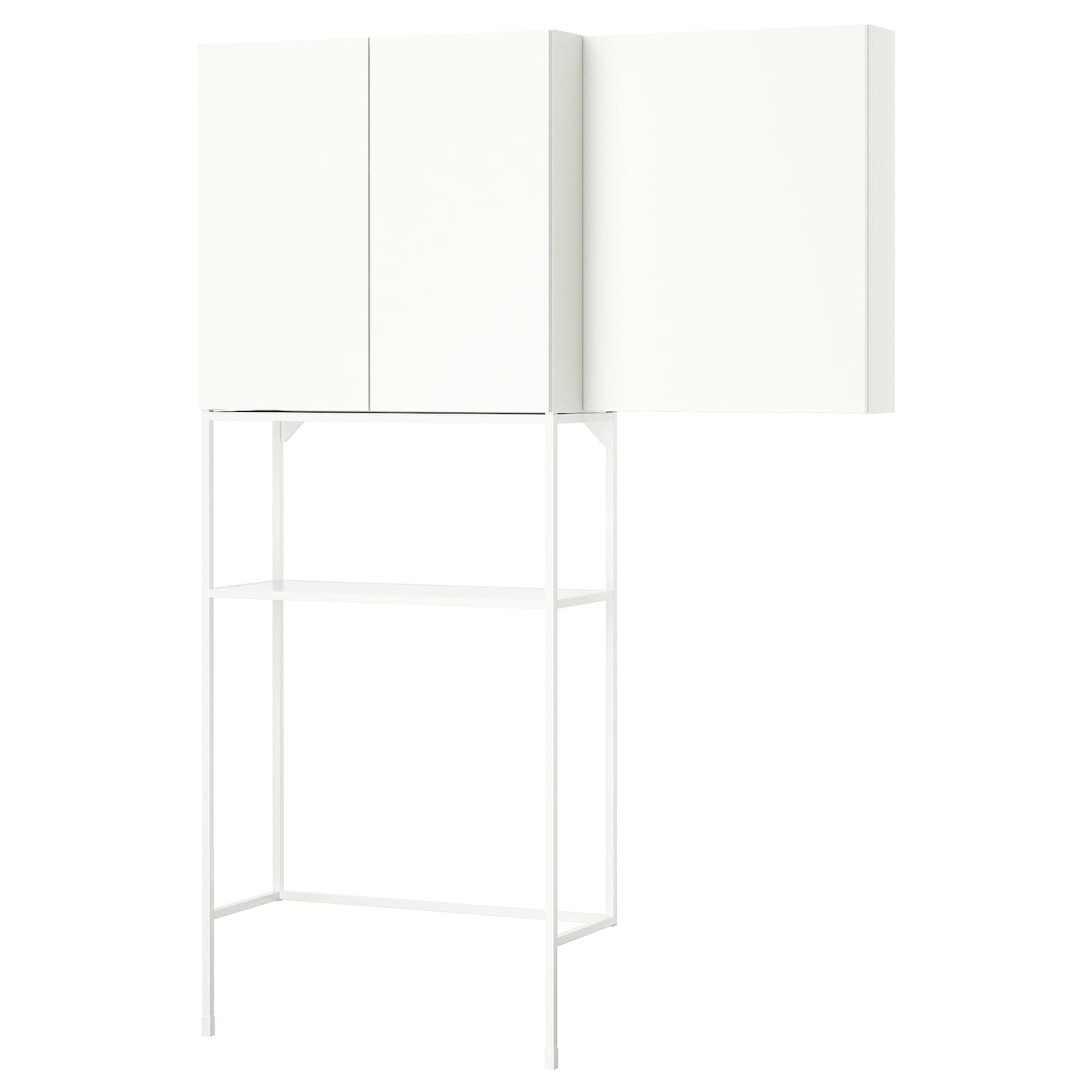 IKEA ENHET regał, biały, 140x32x204 cm