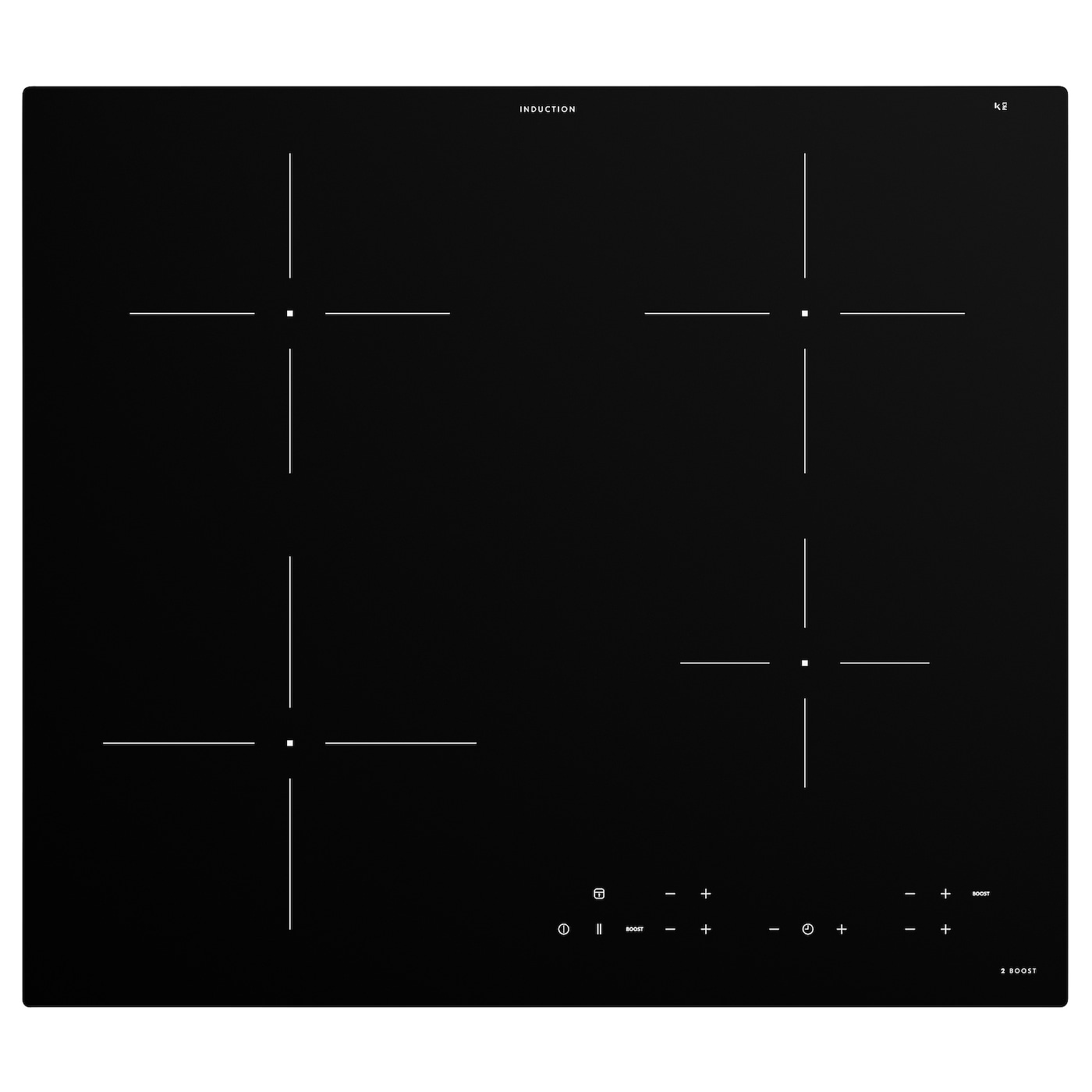 IKEA MATMÄSSIG płyta indukcyjna, IKEA 300 czarny, 59 cm