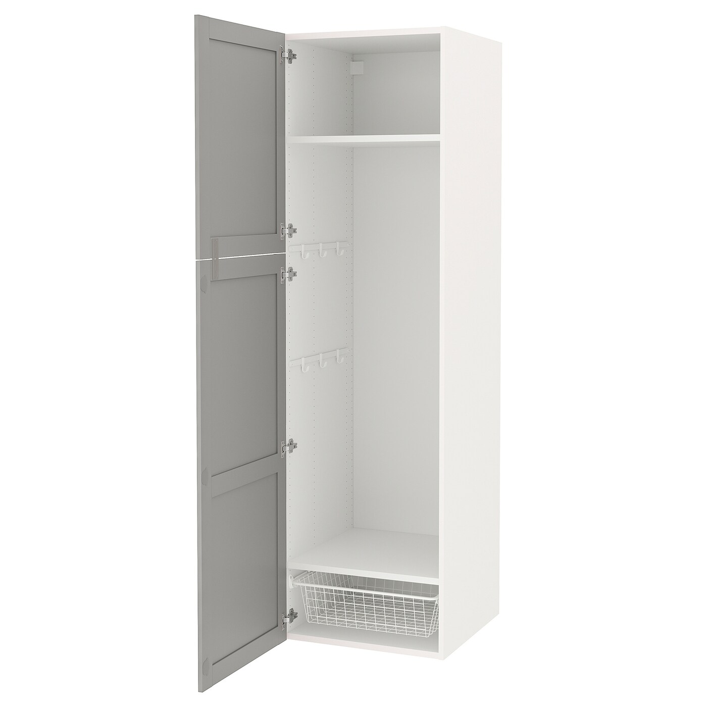 IKEA ENHET regał, biały/szary rama, 60x62x210 cm