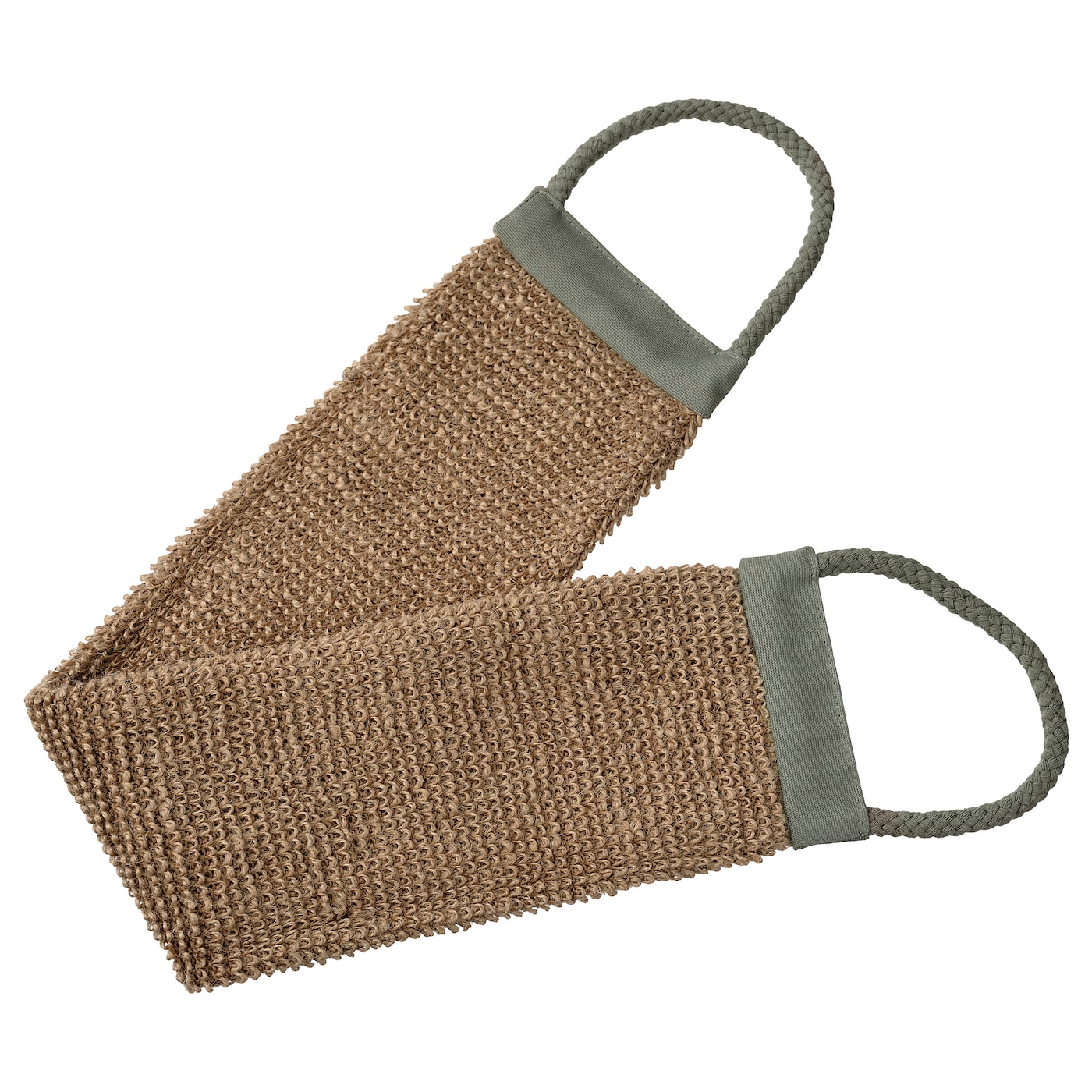 IKEA DVÄRGHYACINT pas do mycia pleców, naturalny/szarozielony, Długość: 54 cm