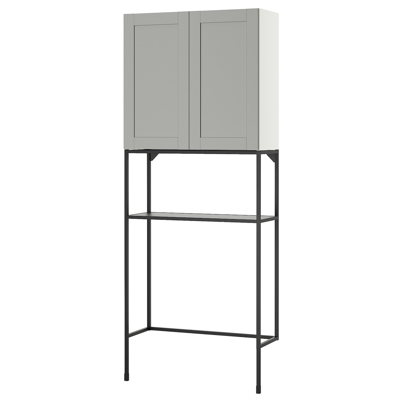 IKEA ENHET regał, antracyt/szara rama, 80x32x204 cm