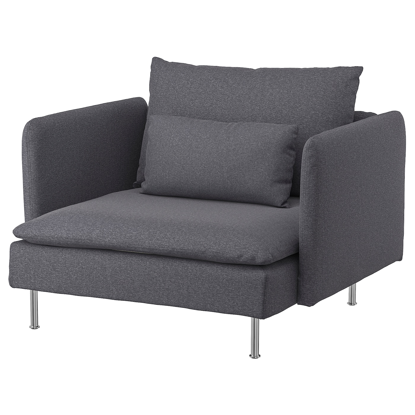 IKEA SÖDERHAMN fotel, Gunnared średnioszary, Szerokość: 105 cm