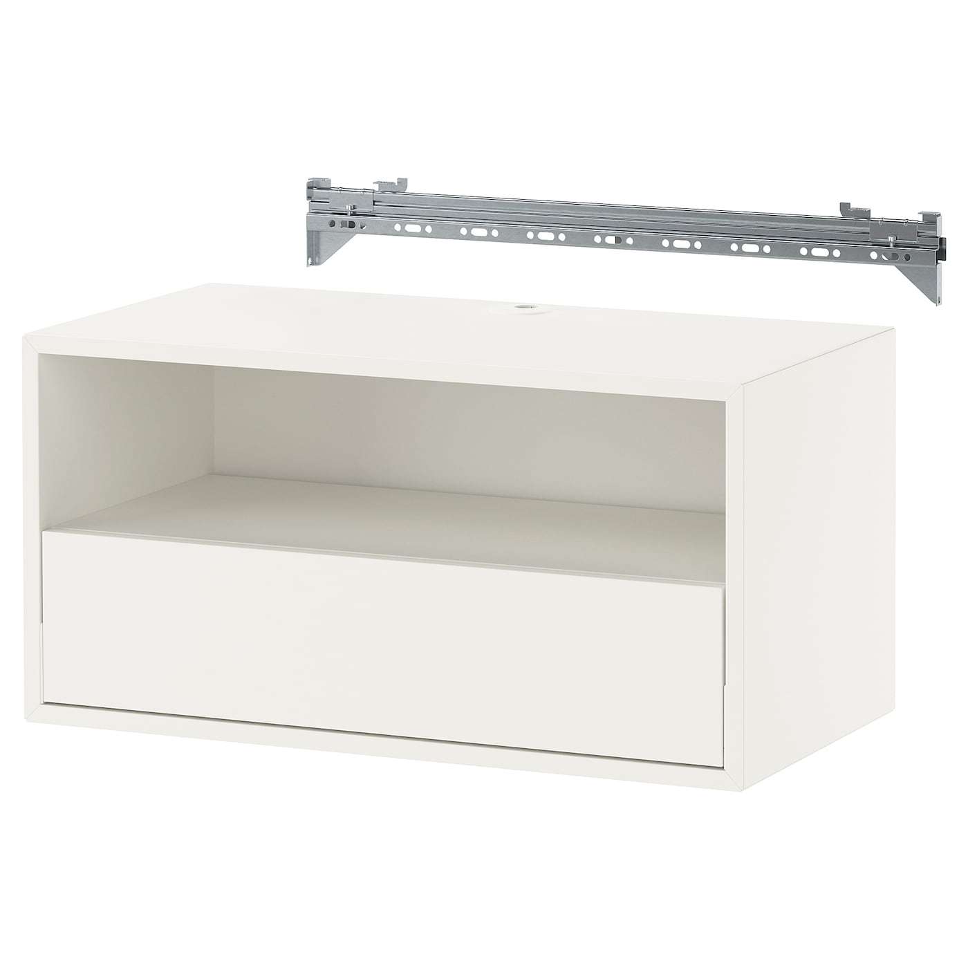 IKEA EKET półka ścien n media z listwą mocuj, biały, 70x35x35 cm