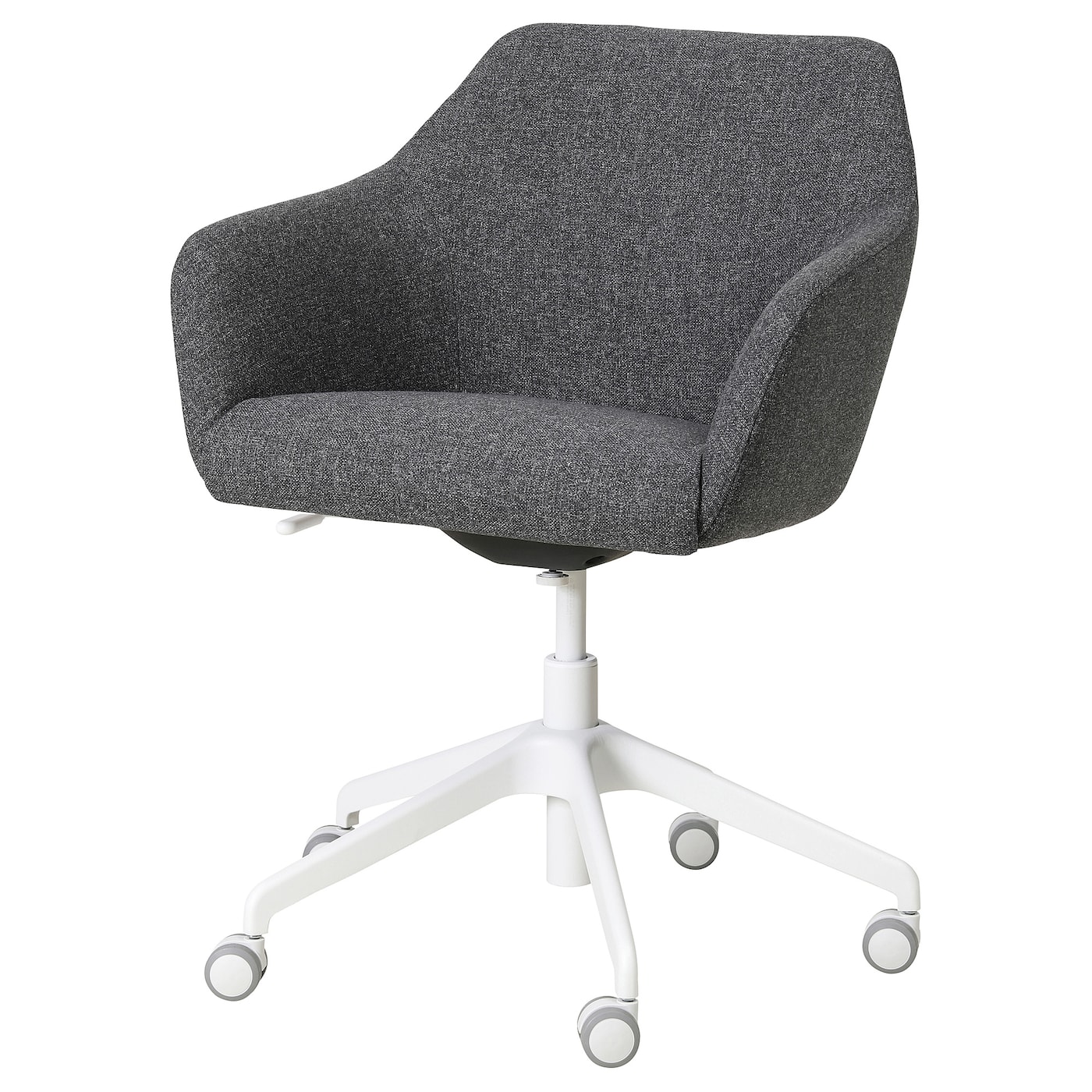 IKEA TOSSBERG / LÅNGFJÄLL krzesło konferencyjne, Gunnared ciemnoszary/biały, Przetestowano dla: 110 kg