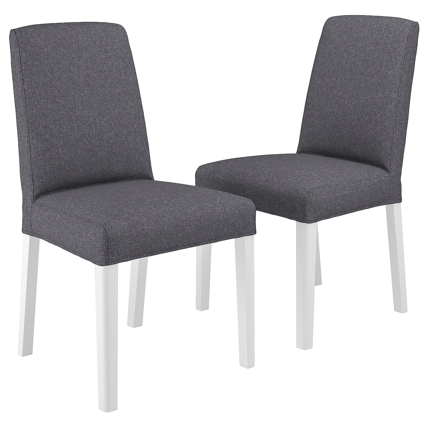 IKEA BERGMUND krzesło, biały/Gunnared średnioszary, Przetestowano dla: 110 kg