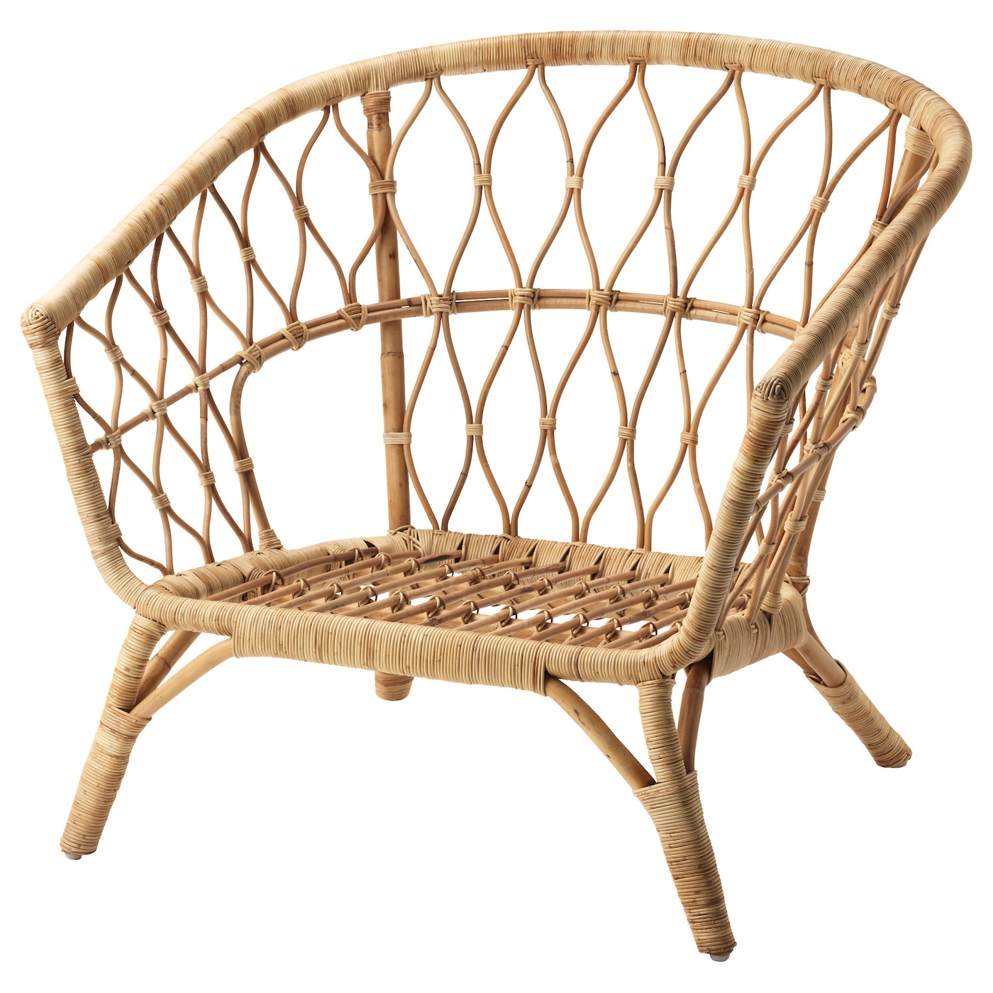 IKEA STOCKHOLM 2017 fotel, rattan, Szerokość: 87 cm