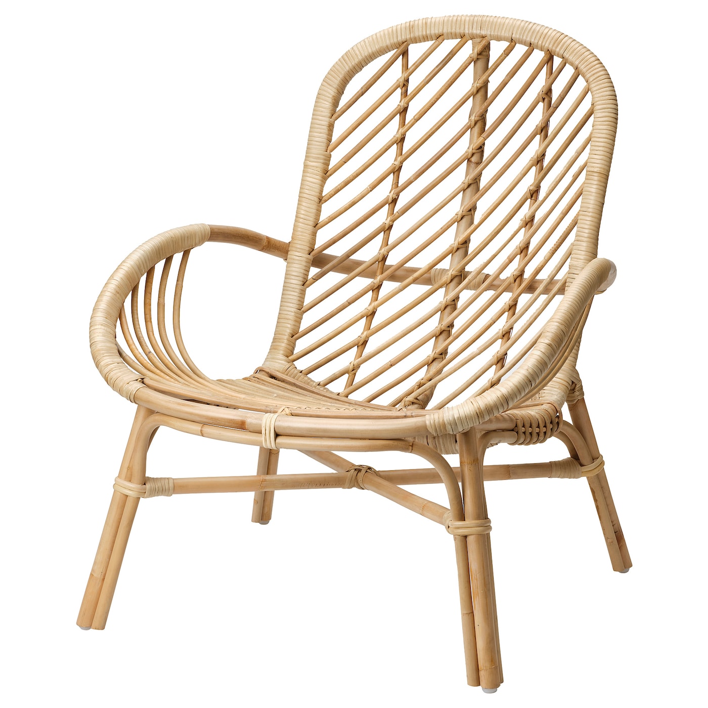 IKEA BROBOCK fotel, rattan, Wysokość oparcia: 78 cm