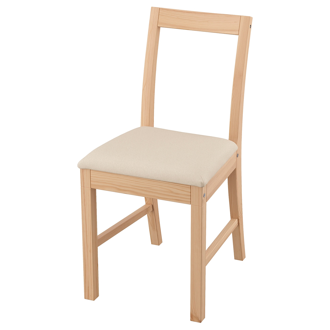 IKEA PINNTORP krzesło, bejca jasnobrązowa/Katorp naturalny, Głębokość: 49 cm