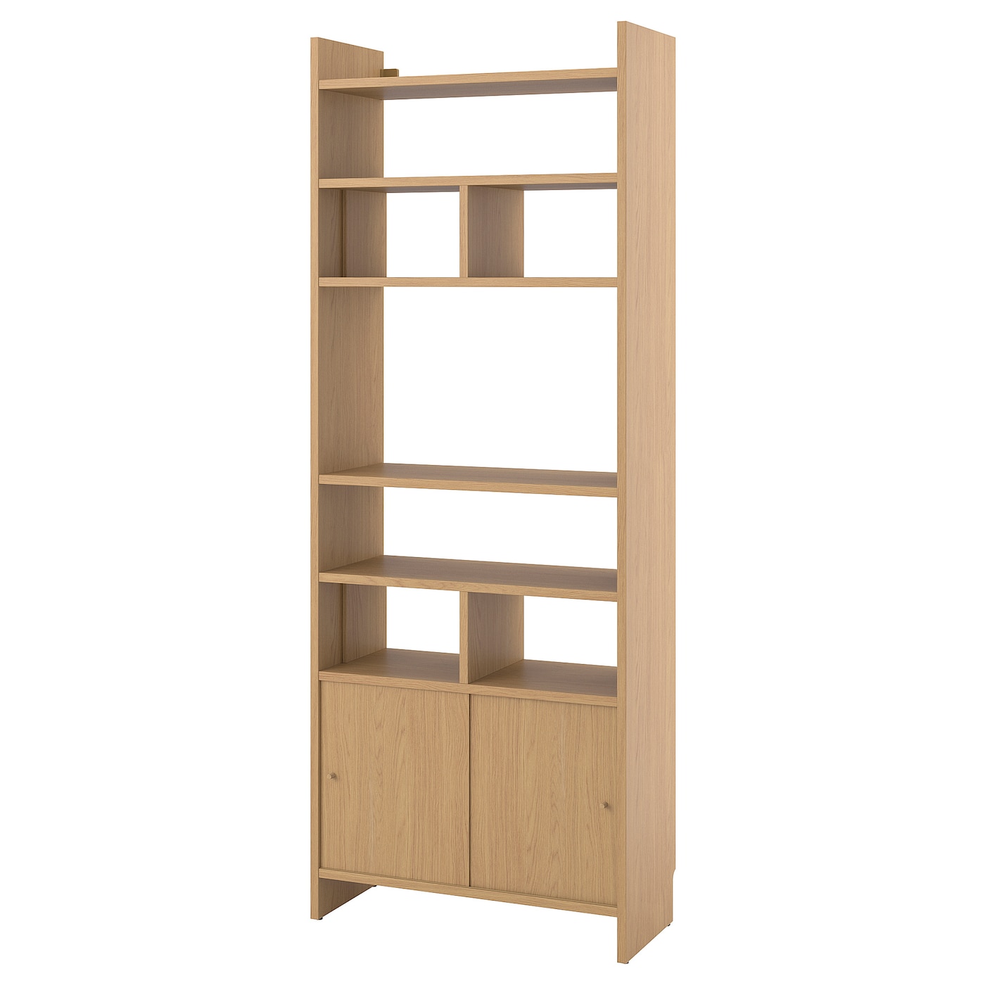 IKEA LÅDMAKARE kombinacja z drzwiami przesuwnymi, z 2 wkładami z półką/imit. dębu, 81x35x212 cm