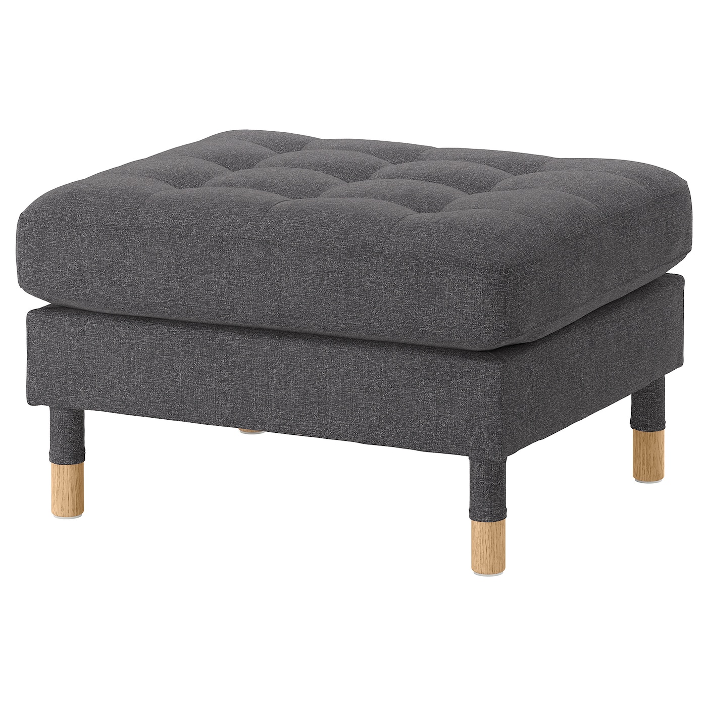 IKEA LANDSKRONA podnóżek, Gunnared ciemnoszary/drewno, Długość: 77 cm