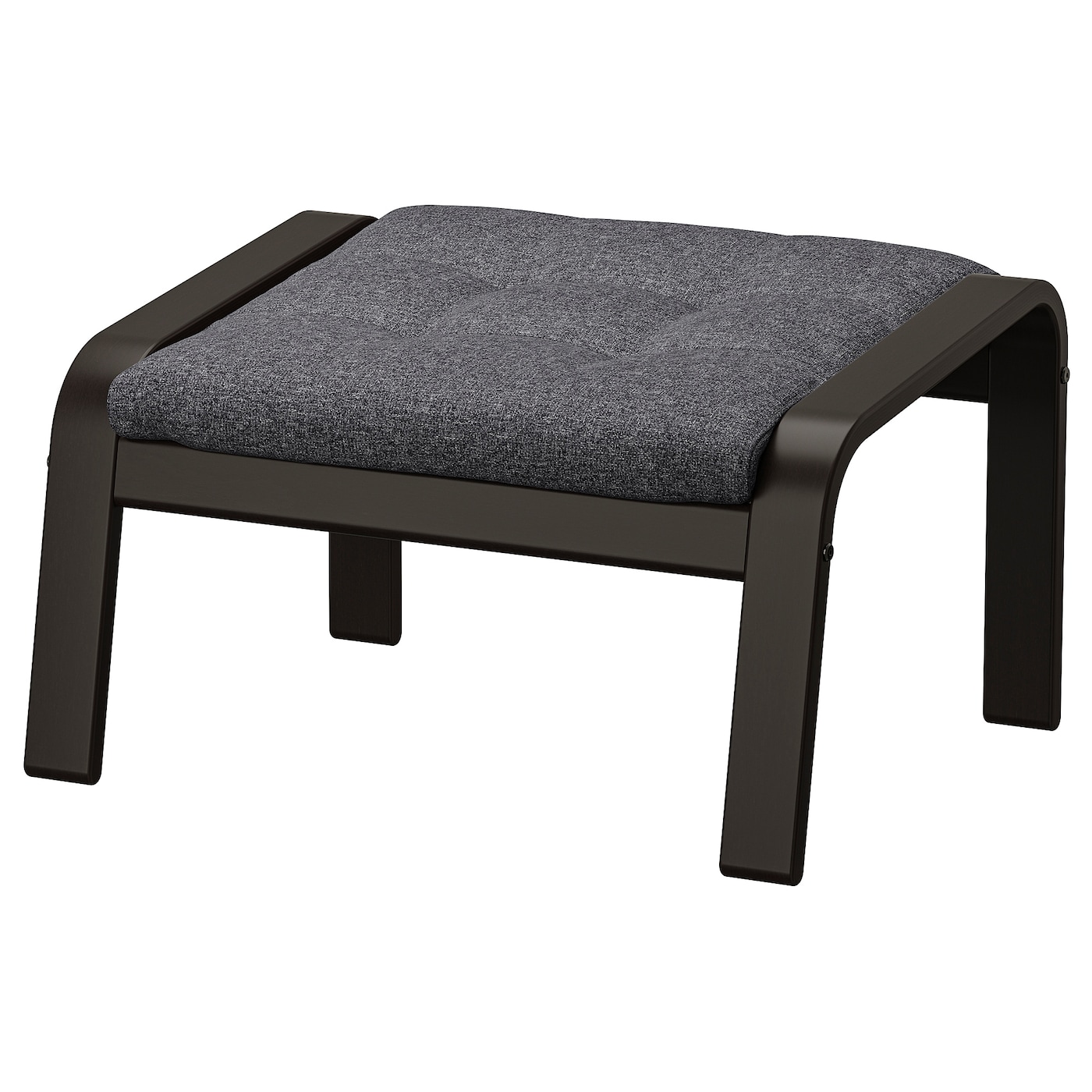 IKEA POÄNG podnóżek, czarnybrąz/Gunnared ciemnoszary, Szerokość: 68 cm