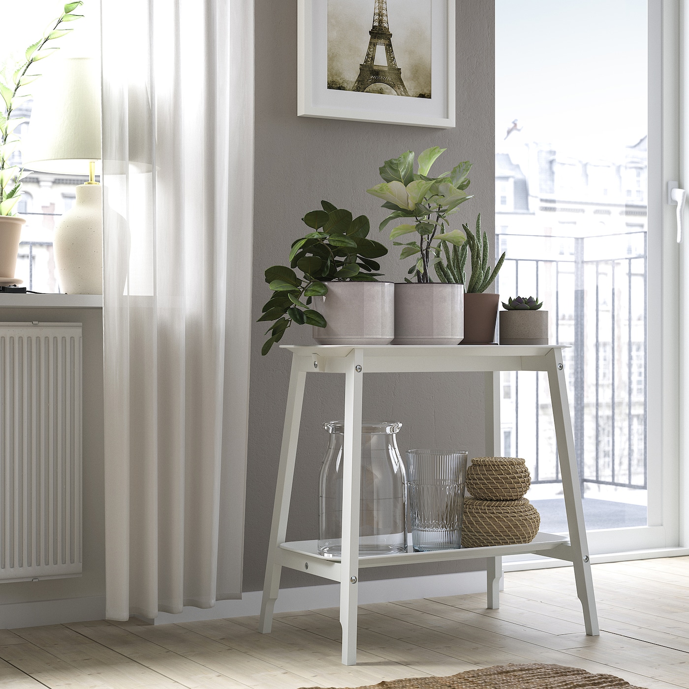 IKEA HONUNGSPALM Osłonka doniczki, do wewnątrz/na zewnątrz/szary/beż, 15 cm