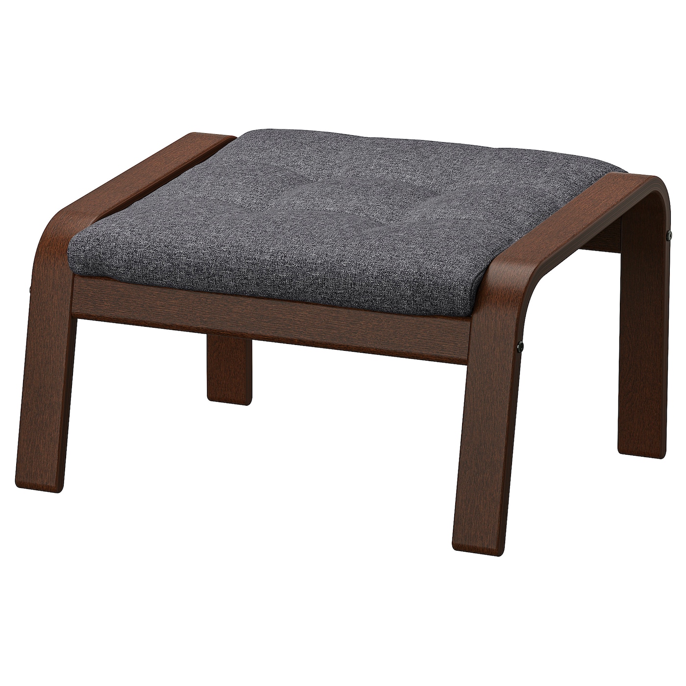 IKEA POÄNG podnóżek, brązowy/Gunnared ciemnoszary, Szerokość: 68 cm