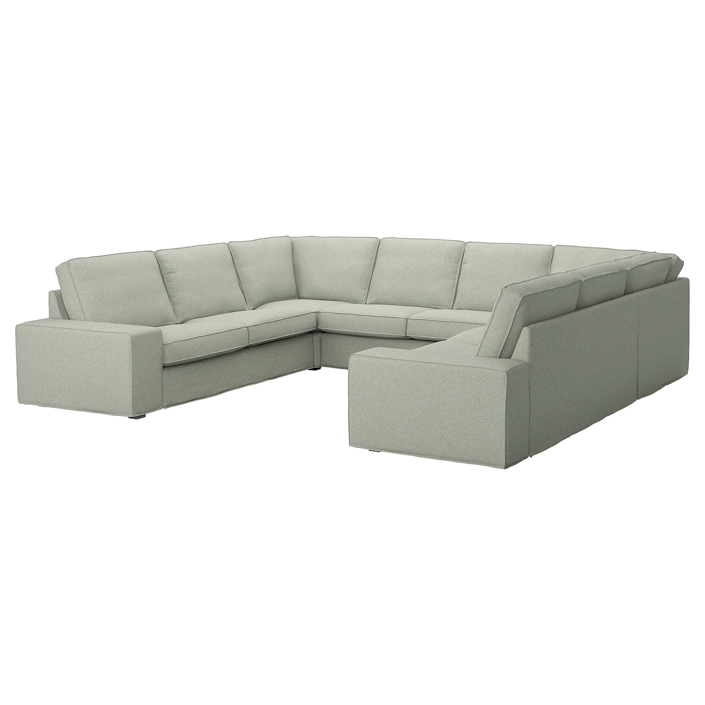 IKEA KIVIK sofa w kształcie litery U, 6-osob, Gunnared jasnozielony, Szerokość: 328 cm