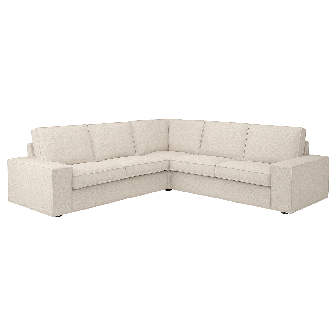 IKEA KIVIK sofa narożna 4-osobowa, Gunnared beżowy, Głębokość: 95 cm