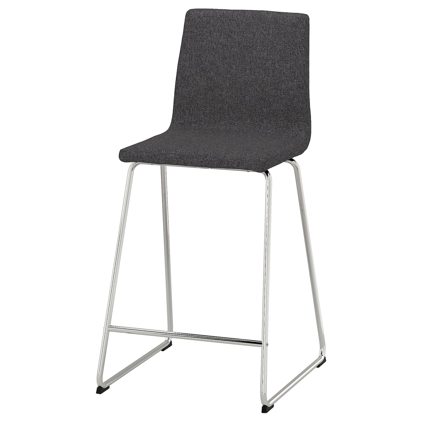 IKEA LILLÅNÄS stołek barowy, chrom/Gunnared ciemnoszary, 63 cm