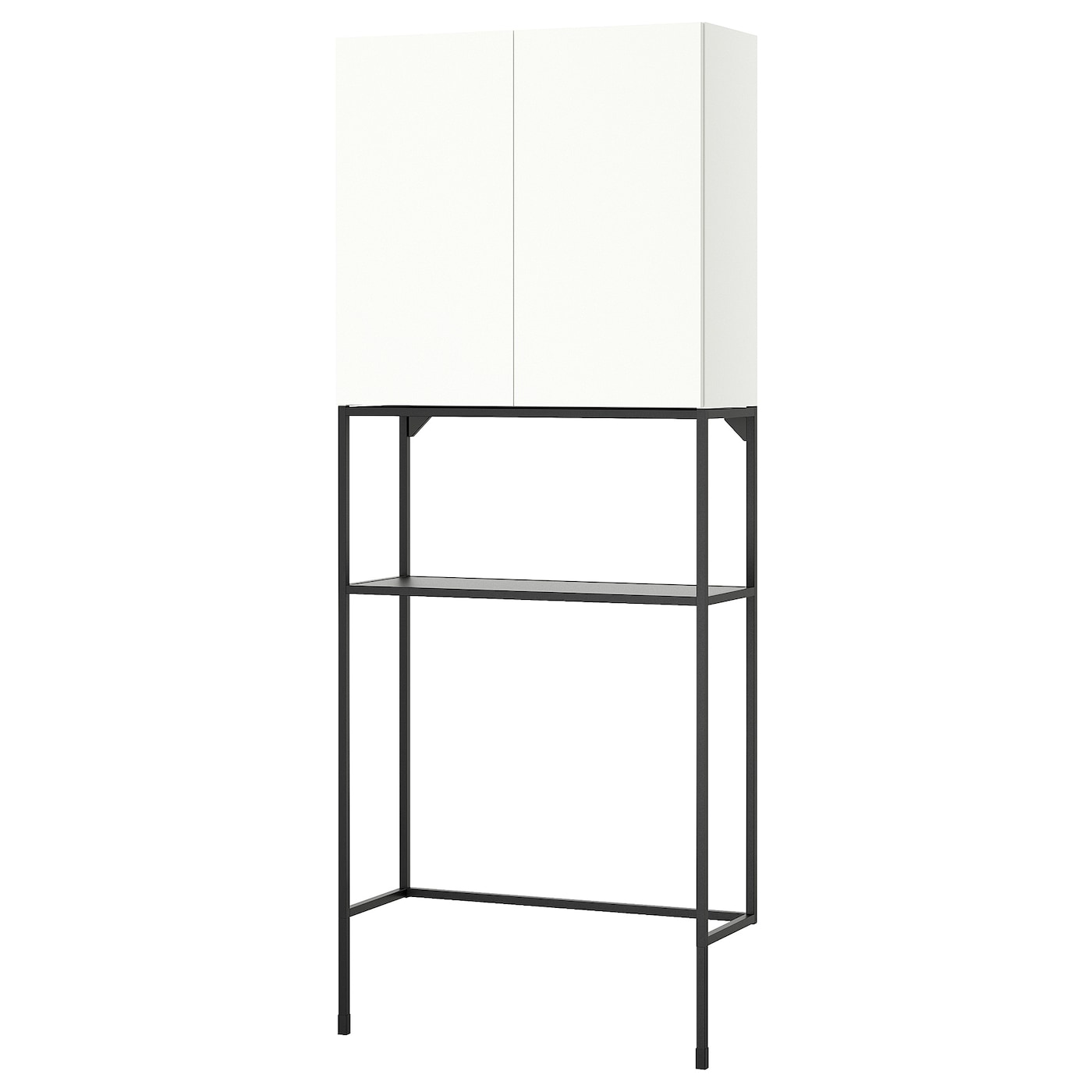 IKEA ENHET regał, antracyt/biały, 80x32x204 cm
