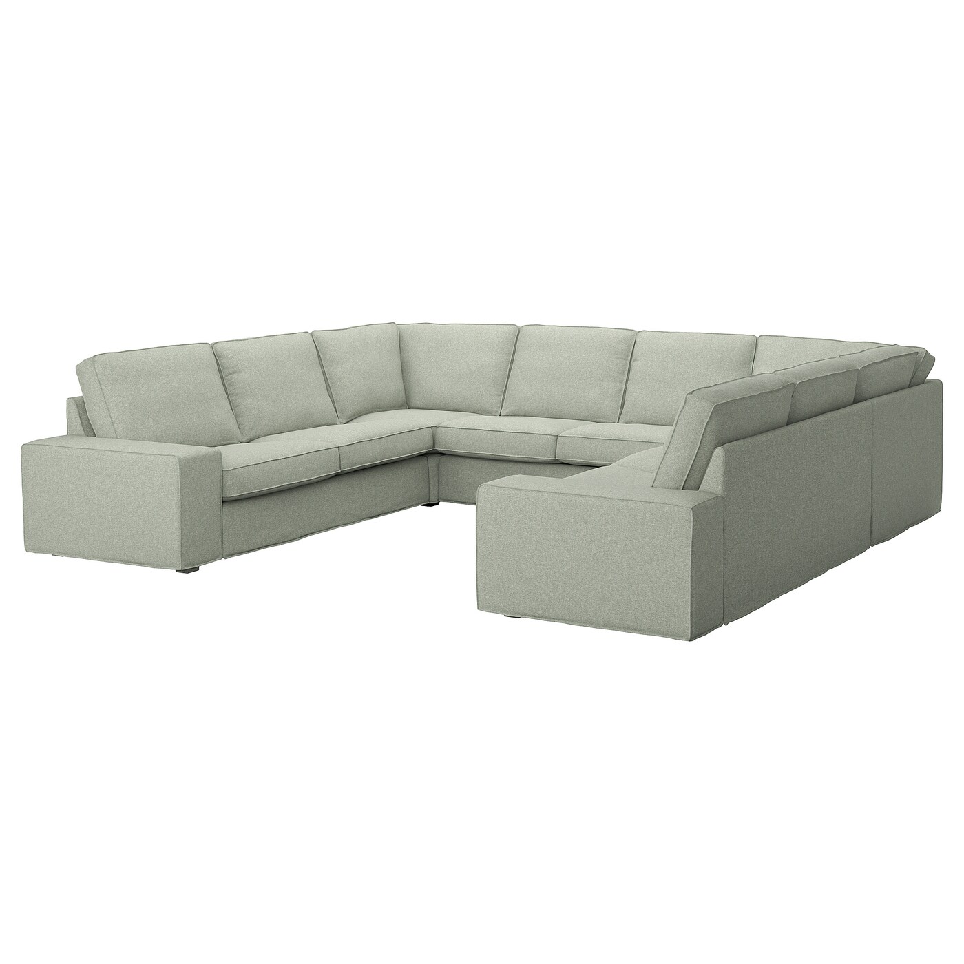 IKEA KIVIK sofa w kształcie litery U, 6-osob, Gunnared jasnozielony, Szerokość: 328 cm