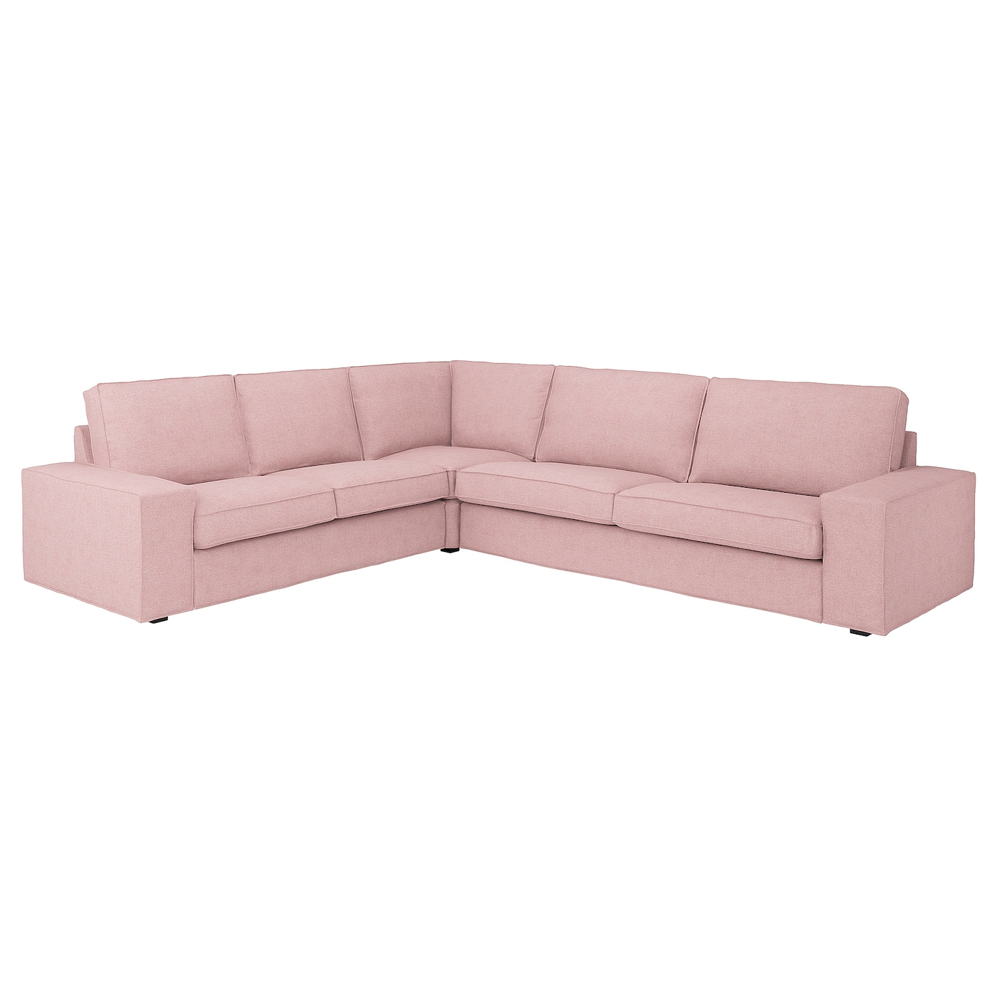 IKEA KIVIK sofa narożna 5-osobowa, Gunnared jasny różowy, Głębokość: 95 cm