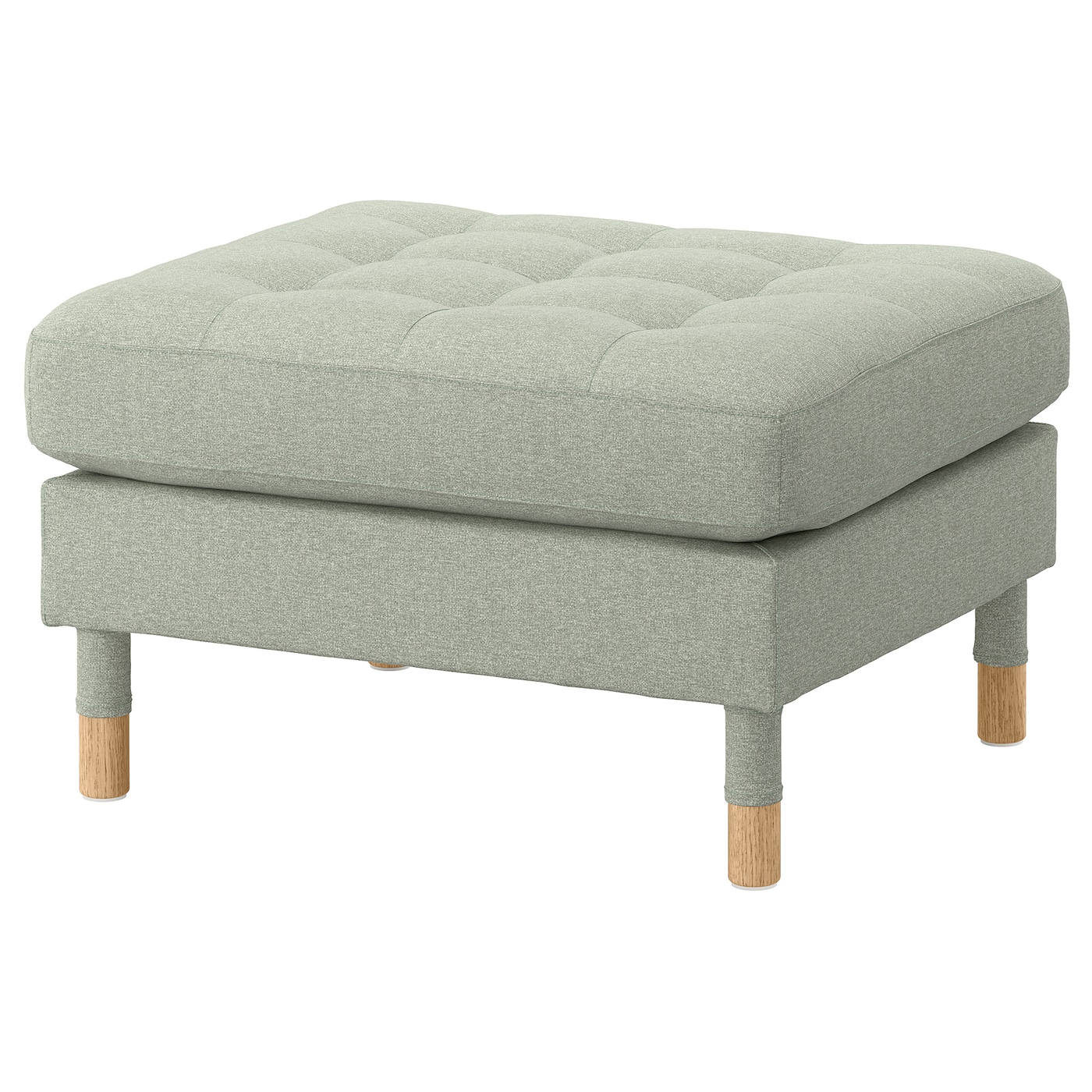 IKEA LANDSKRONA podnóżek, Gunnared jasnozielony/drewno, Długość: 77 cm