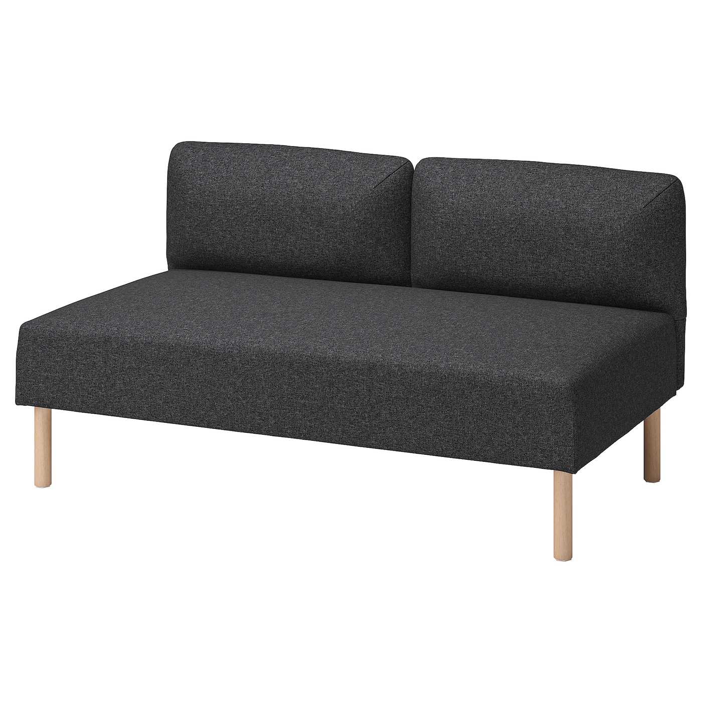 IKEA LILLEHEM moduł 2-osobowy, Gunnared/ciemnoszary drewno, Głębokość: 76 cm
