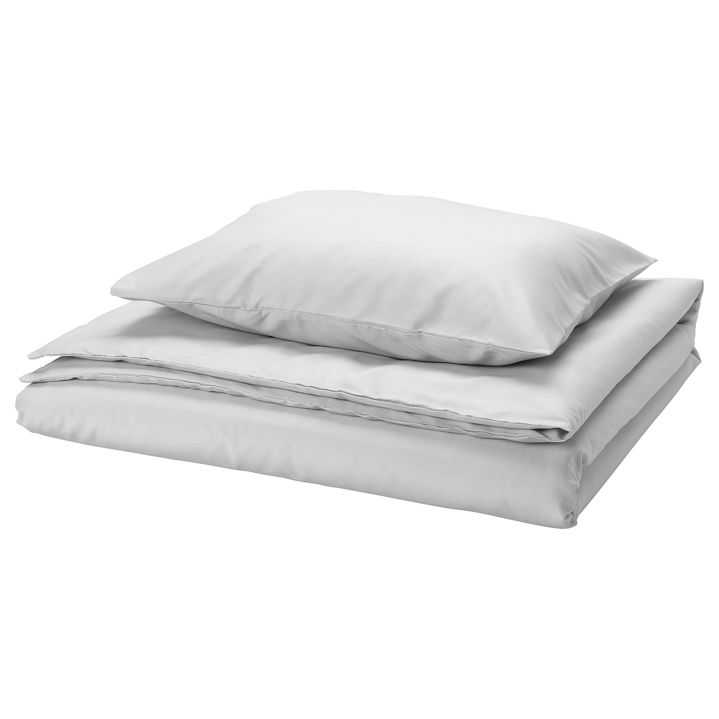 IKEA PILTANDVINGE poszwa na kołdrę i poszewka, szary, 150x200/50x60 cm