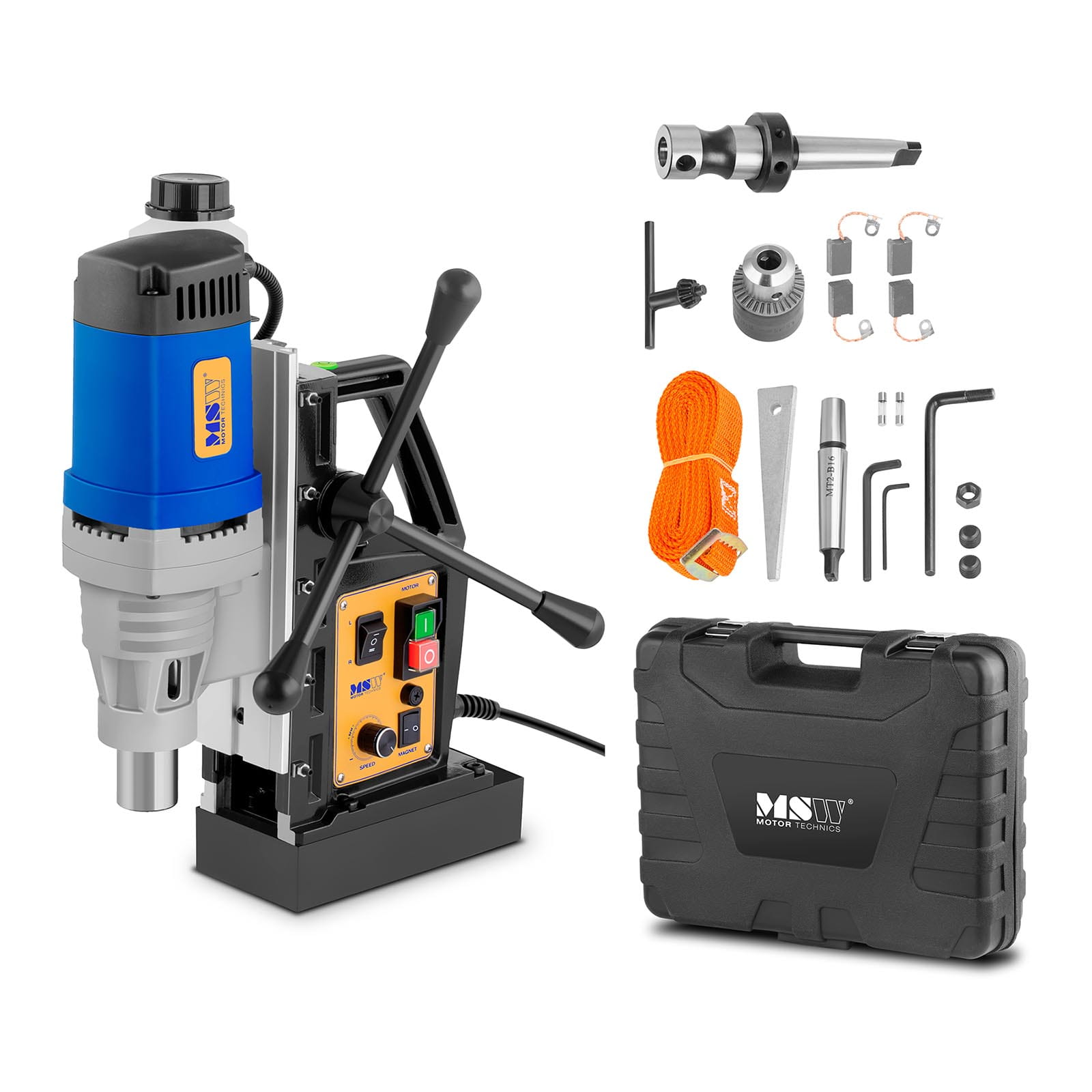 Wiertarka magnetyczna 1680W 370obr./min + walizka