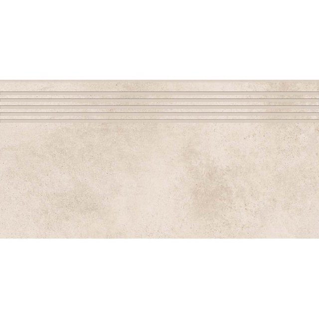 Gres szkliwiony stopnica GENFORD cream mat 29,8x59,8 gat. I Cersanit