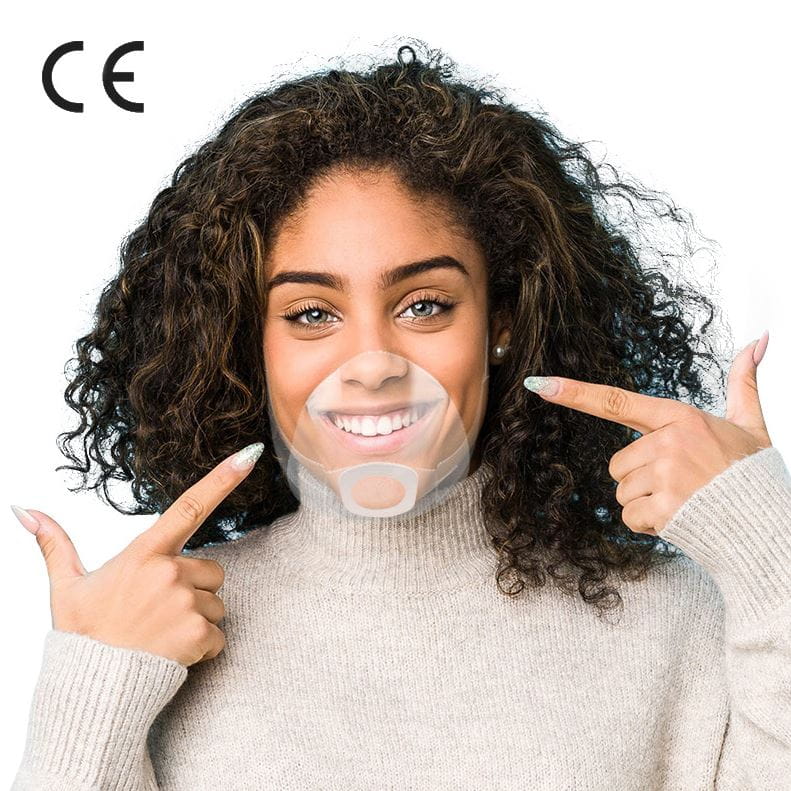 Przyłbica mini osłonka kosmetyczna na usta i nos Mouth Shield przezroczysta maseczka nieparująca 5 sztuk L/XL