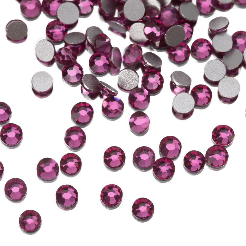 Cyrkonie do paznokci szklane SS5 Fuchsia ok.1440 szt paczka
