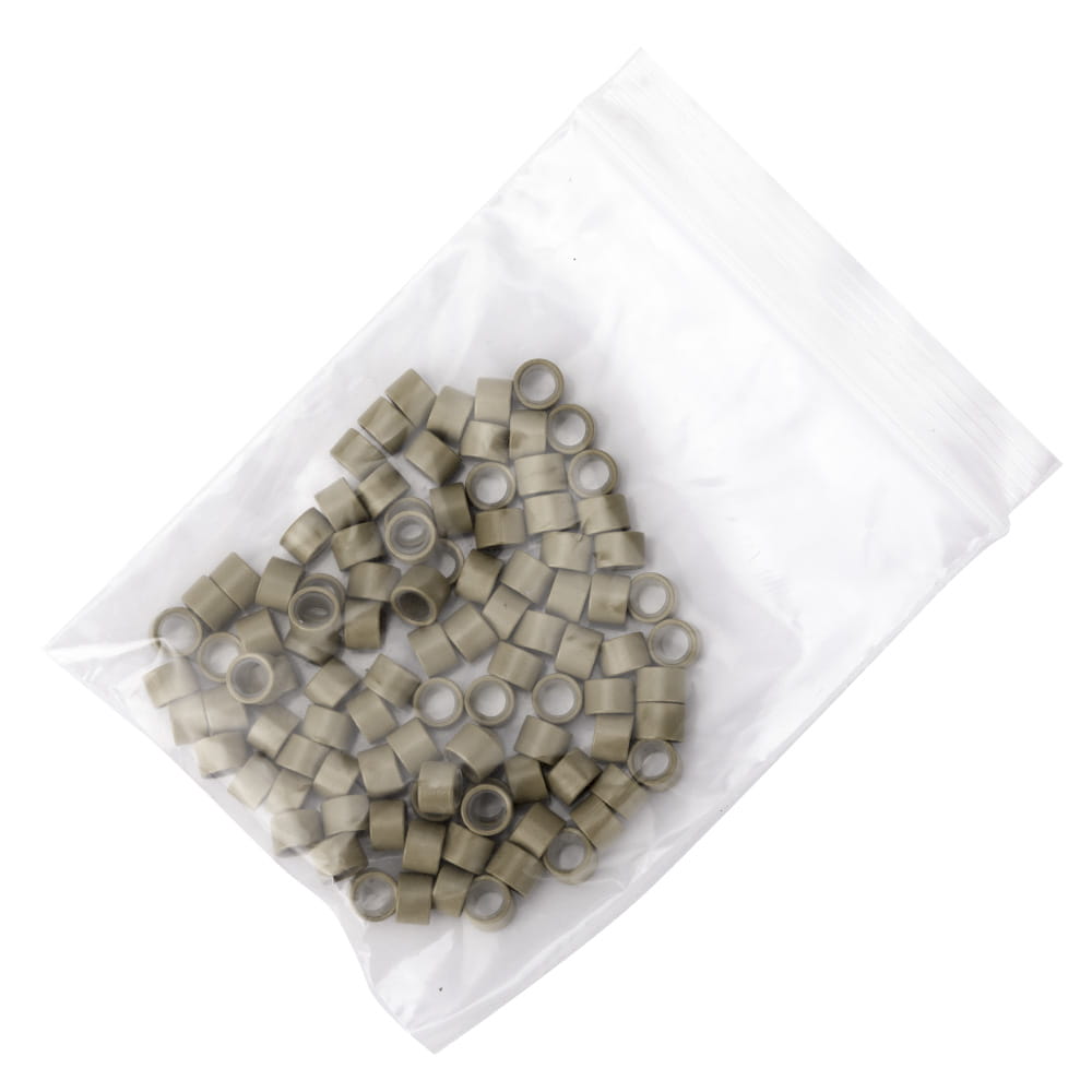 Mikroringi z silikonem do przedłużania włosów 6 mm kolor Nr 6 woreczek 100 szt