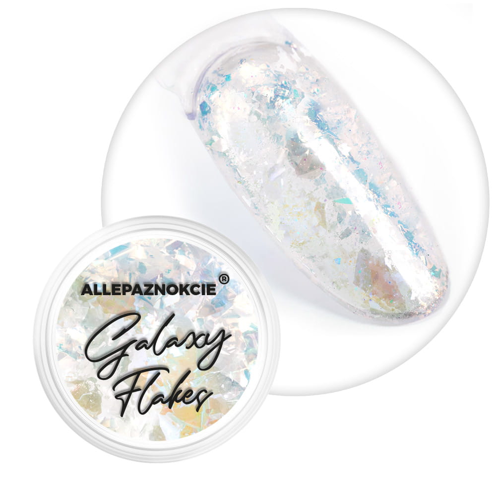 Płatki opalizujące do paznokci Galaxy Flakes Allepaznokcie 0,1 g Nr 1