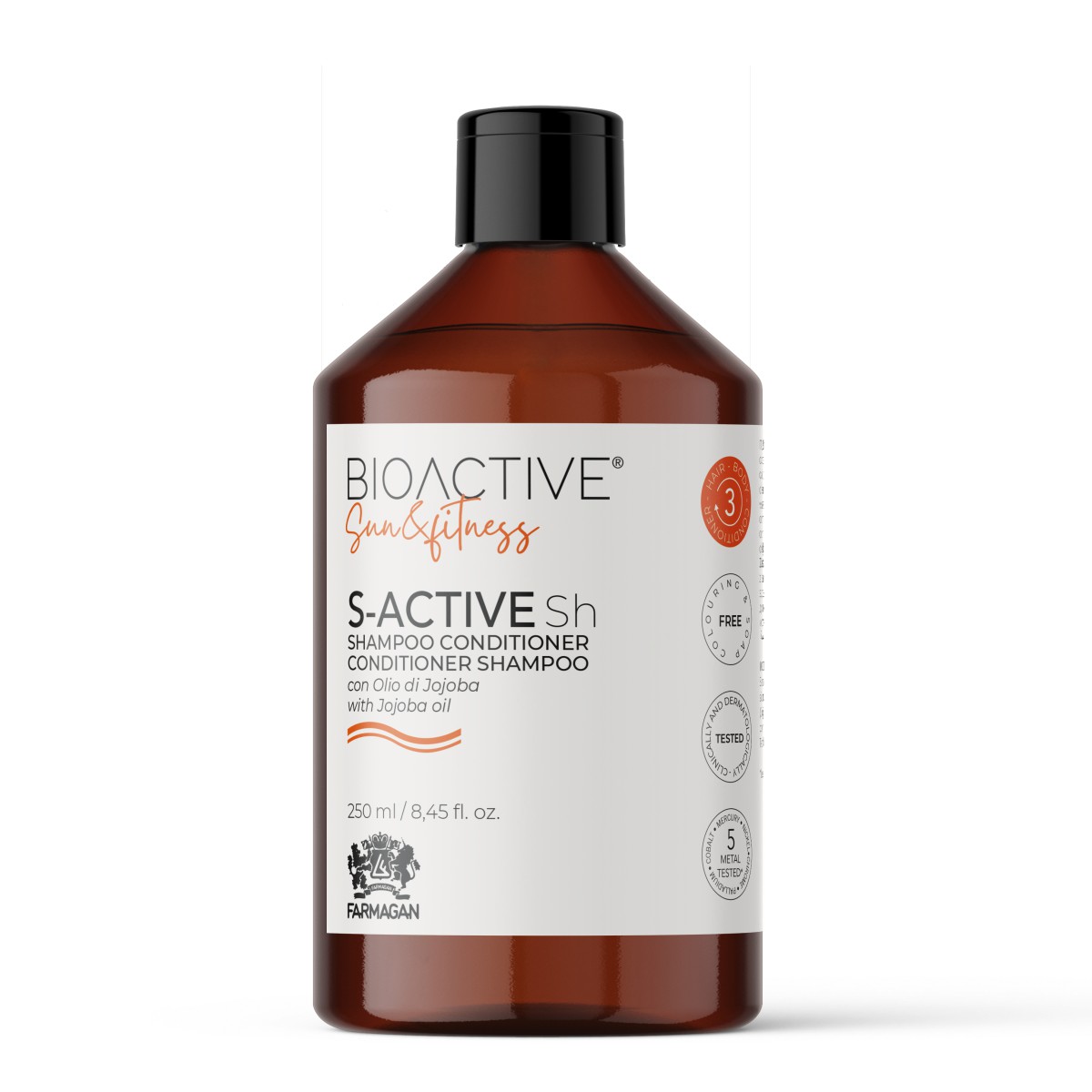 FARMAGAN SUN&FITNESS Ochronny szampon z odżywką do włosów i ciała 250ml