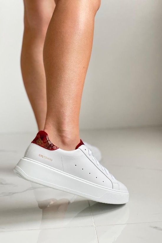 Sneakersy SN40 - 18 White/ Claret snake