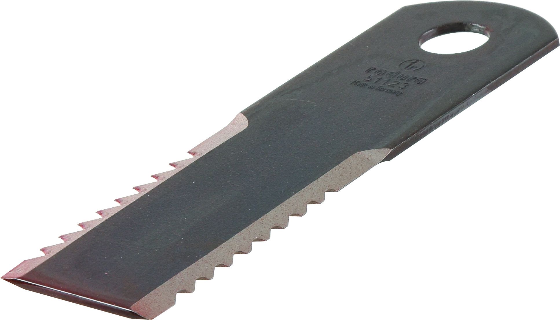 Nóż sieczkarni ząbkowany 173x50x3mm Ø18mm Claas 65294