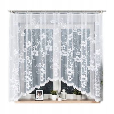 Firana gotowa żakardowa 160x310 cm biała ARLETA FIRANA DO SALONU KUCHNI