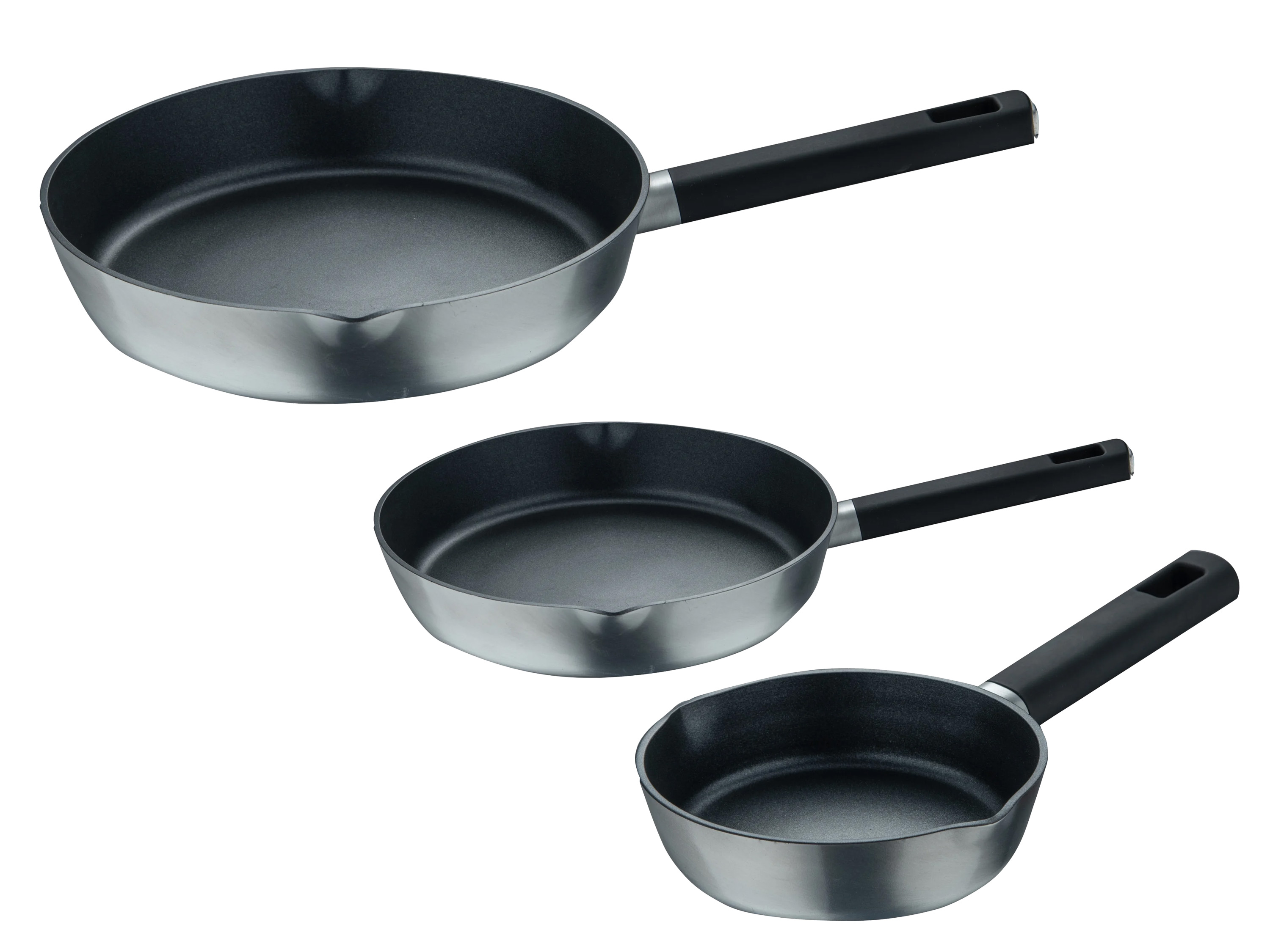 Masterpro Zestaw patelni aluminiowych, Ø 24, 20, 16 cm