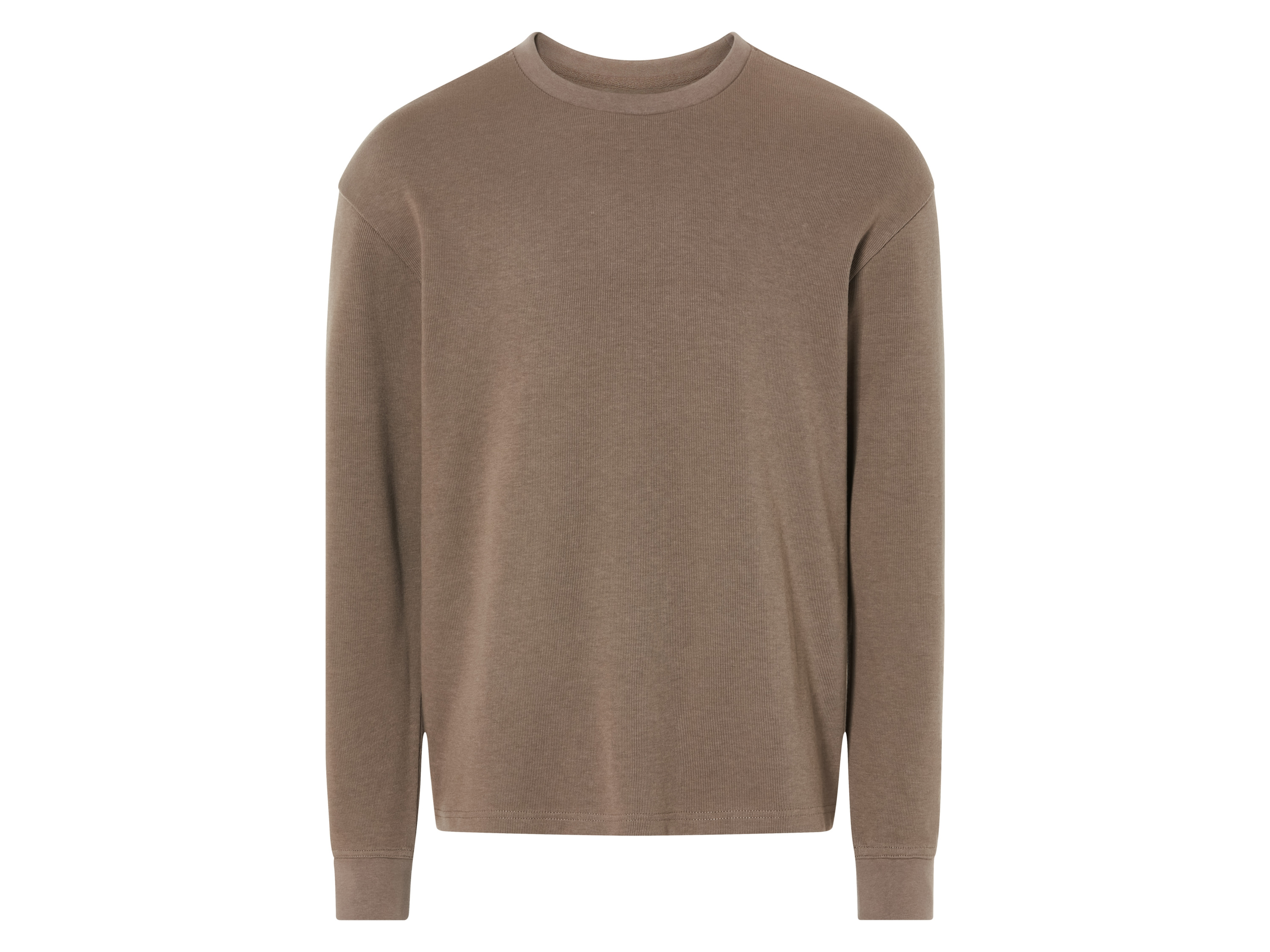 Livergy Męska bluza z dzianiny żebrowanej S 44/46, Brązowy