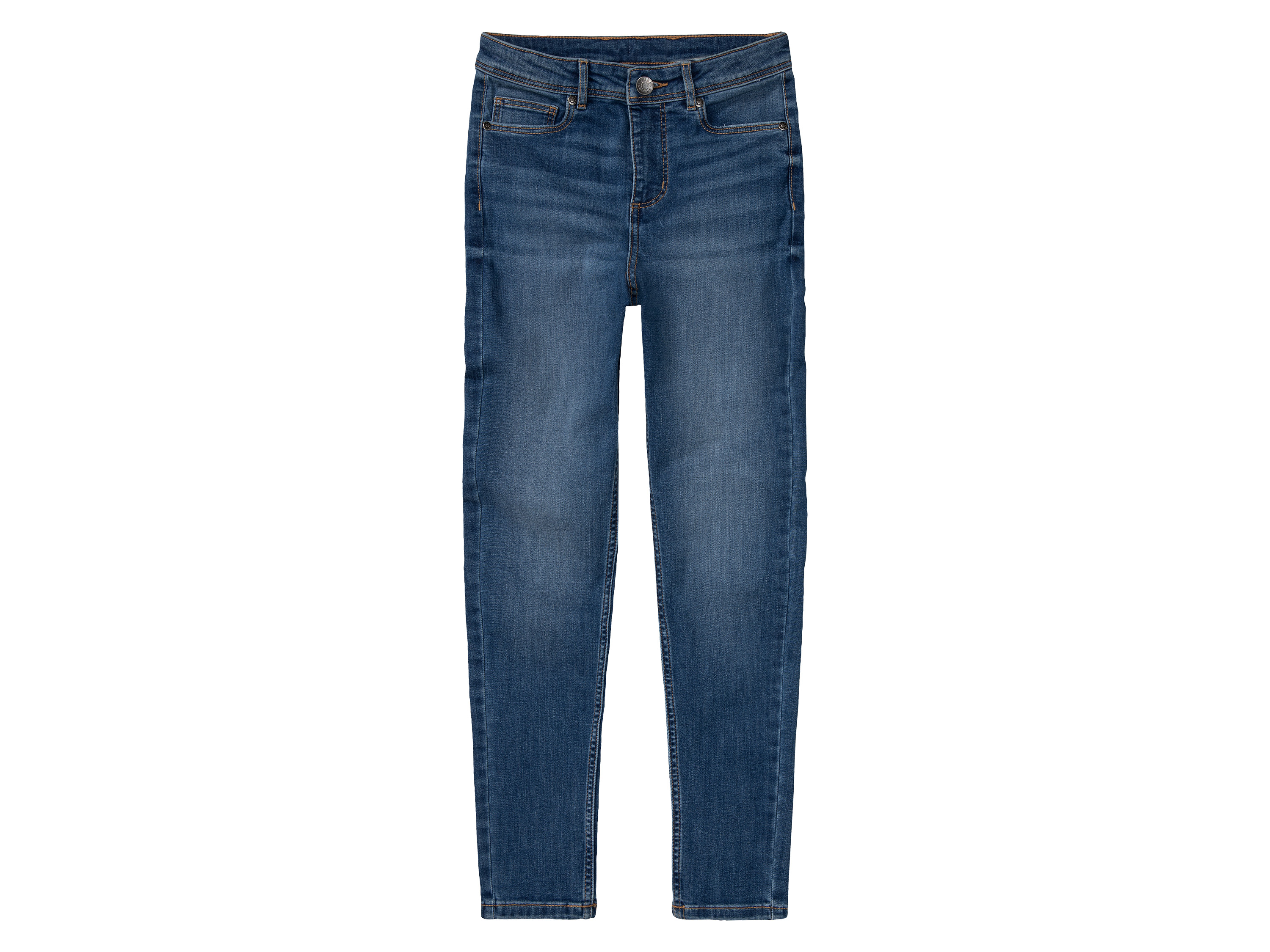 pepperts! Jeansy dziewczęce z bawełną, super skinny fit 164, Niebieski