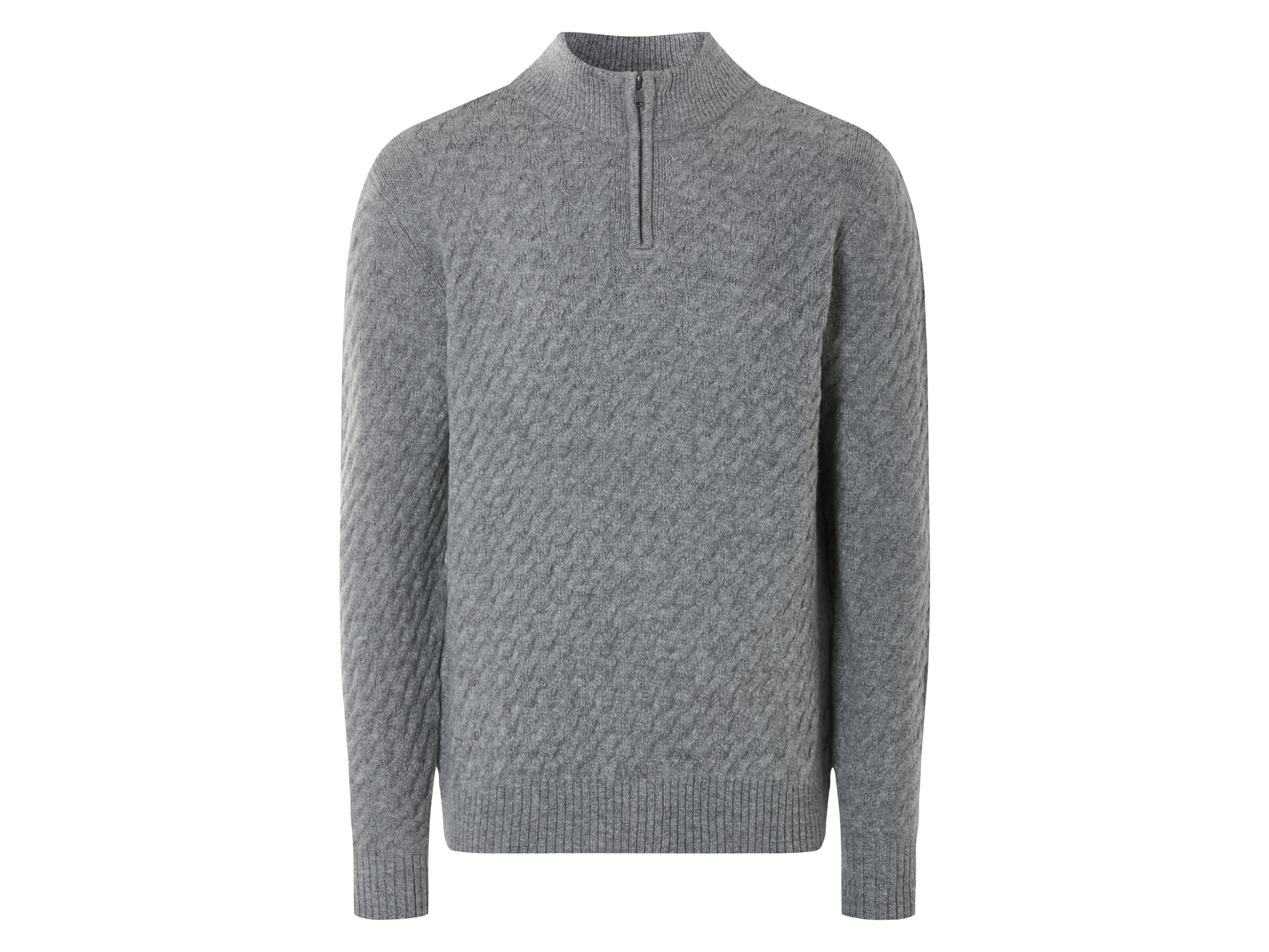 Livergy Sweter dzianinowy męski Wzór/szary, XXL 60/62