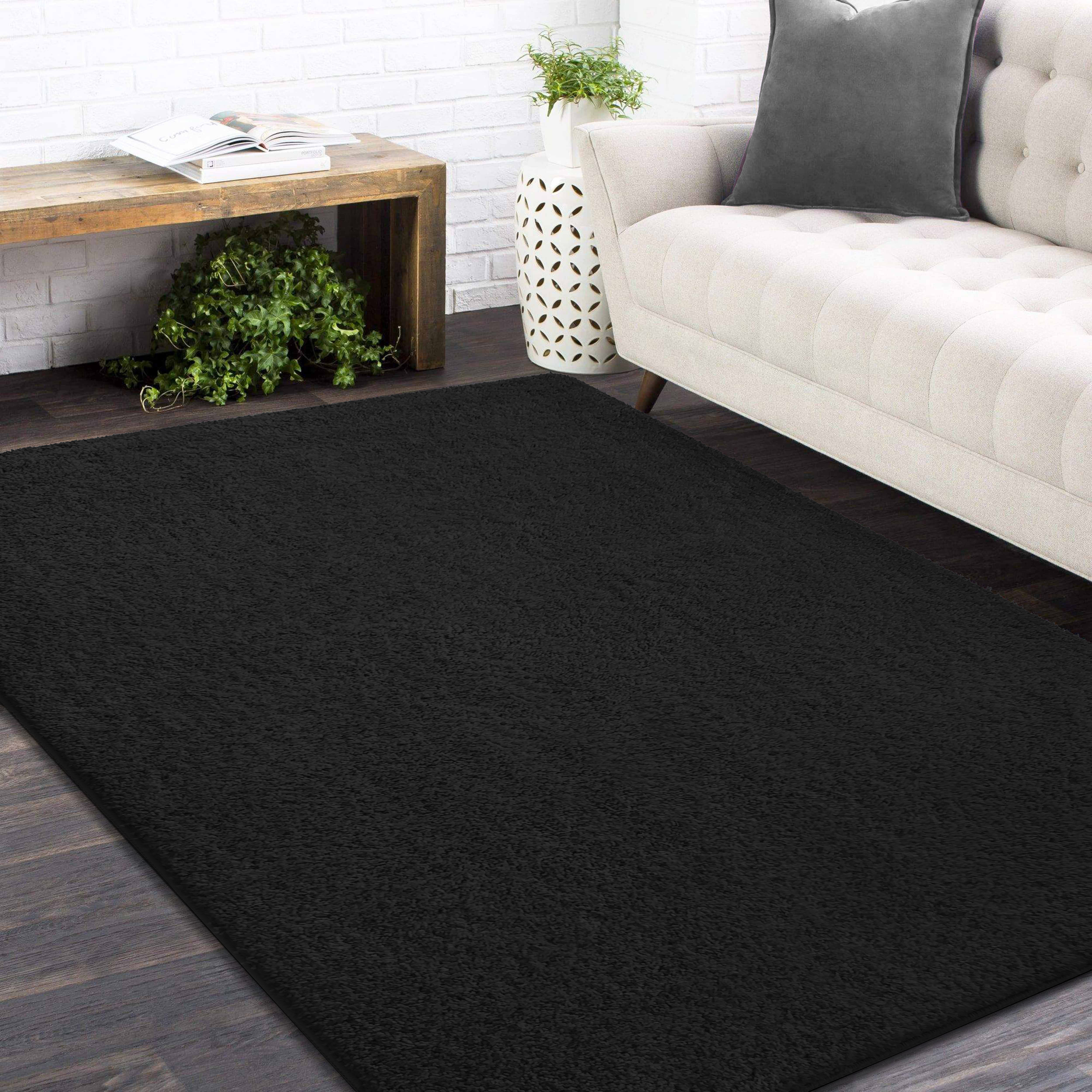 Dywan - 80 x 150 cm - Czarny - Shaggy - Dywanopol