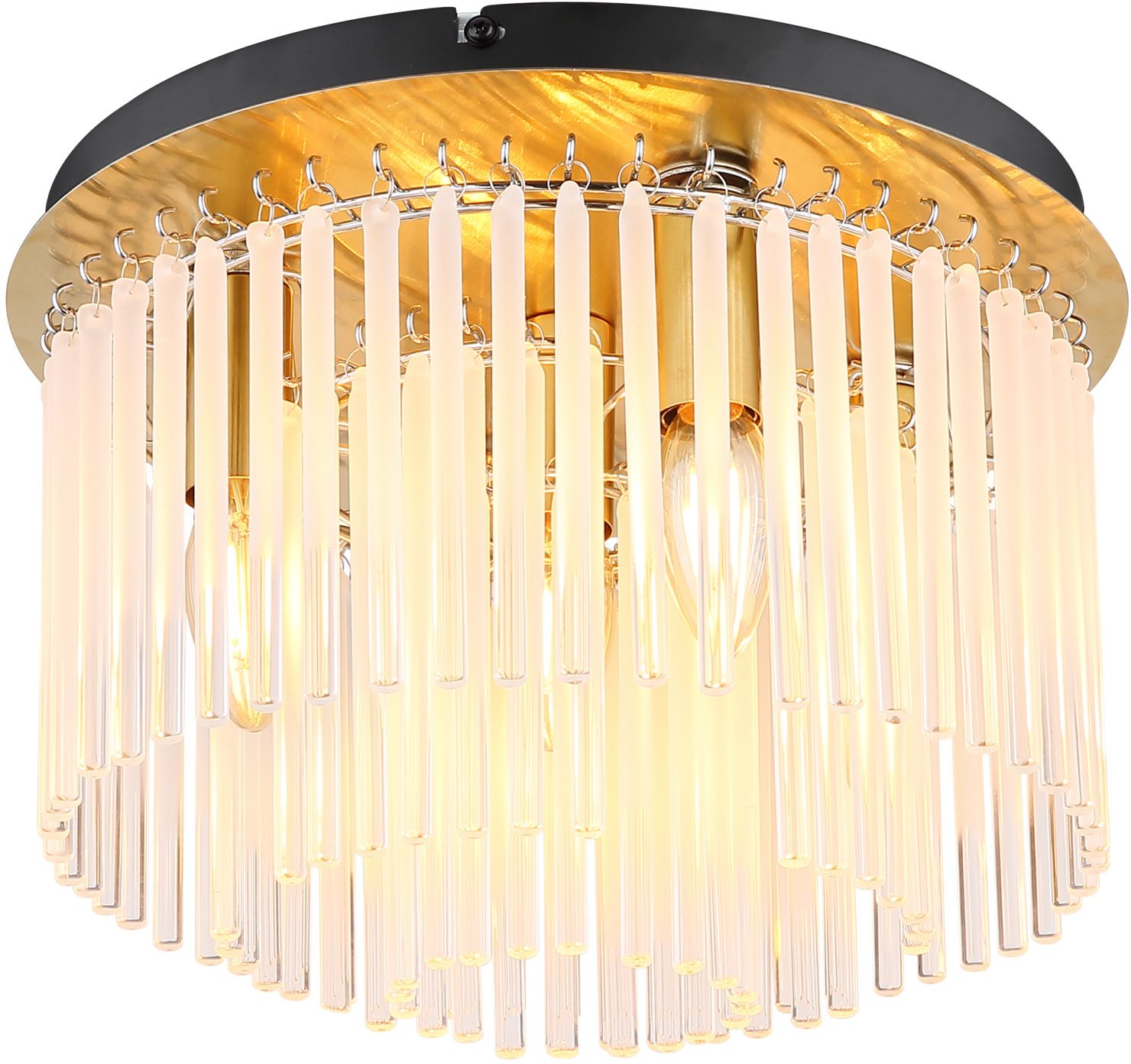 Darmowa Dostawa - Plafon 5x40 W biały-przezroczysty-złoty Globo Lighting Gorley 15698DM